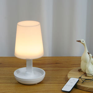 10-Level Brightness Adjustable LED Mood <b>Lamp</b>/Feeding <b>Lamp</b>/Mobile/<b>USB</b> Charging/Convenient Remote Control/Dim Timer White Plastic - Product Image 4