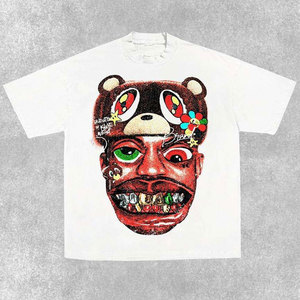 Vente en gros de t-shirt uni vierge sérigraphie personnalisée logo numérique marque polyester coton - Product Image 1