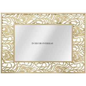 กระจกโลหะเคลือบทองเกรดสูงมีสไตล์ดีไซน์เนอร์กรอบสี่เหลี่ยมผืนผ้ามีกระจกเงาติดผนังที่ดูน่าดึงดูด - Product Image 2