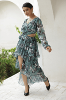 Gaun Chiffon Cetak Gaya Boho Chic Wanita Ramah Lingkungan, Bernapas, Kasual, Pesta, Malam Hari, Streetwear, Grosir Pabrik