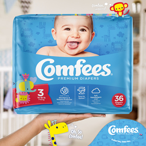 Comfees Baby Diapers Size 3 36 pcs (x4) Disposable Baby Diapers (16 - 28 lbs) - Product Image 5