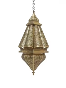iron <b>Moroccan</b> hanging lantern with traditional pierced patterns for exotic and dreamy candlelight by <b>decor</b> impex - Product Image 5