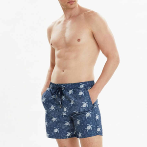 Short décontracté léger et respirant pour hommes le plus vendu 100% toile de coton impression numérique séchage rapide conception personnalisée motif solide - Product Image 3