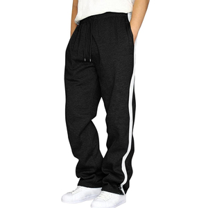 Wholesale Excellent Quality <b>Men's</b> Baggy Sweatpants Wide Leg Drawstring Waist Loose Pants with Pocket - Product Image 1