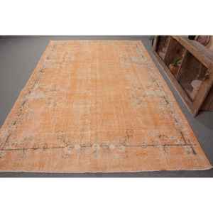 พรมหญ้าทะเลสไตล์ตุรกีสีส้มแนววินเทจแบบคลาสสิก6FT พื้นที่ขนาดใหญ่5in x 10FT ขนหญ้าทะเลงานเย็บปะทรงสี่เหลี่ยมผืนผ้าน้ำยางสำหรับห้องโถงห้อง - Product Image 1