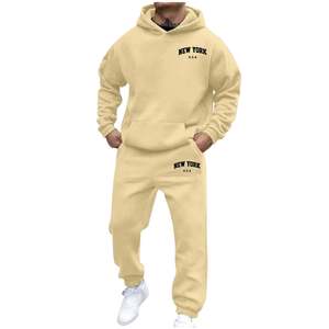 Nouveau logo personnalisé & Design kaki hommes sweat à capuche & pantalon de survêtement ensemble décontracté polaire 2 survêtement chaud et élégant pour vêtements d'hiver - Product Image 1