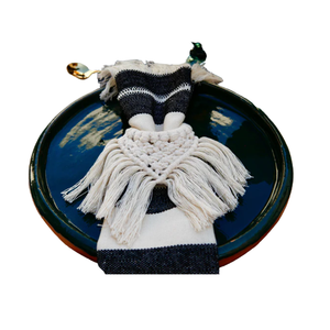 Top Quality restaurant <b>Tabletop</b> decoration custom Handmade macrame Water Hyacinth Napkin Ring - Product Image 3