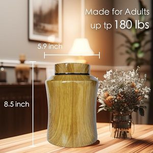 Urna de cremación de madera con etiquetado privado con material de alta calidad, perfecta para funerales y almacenamiento seguro de cenizas - Product Image 2