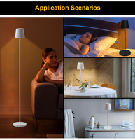 Élégance moderne personnalisée décoration de maison de luxe ensemble de lampe de table rechargeable avec commande tactile pour le côté du lit des enfants à manger
