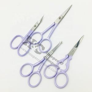 Tijeras con logotipo de acero inoxidable personalizables para manicura, Tijera para cutículas, hoja recta, mango afilado para dedos, diseño sostenible - Product Image 1