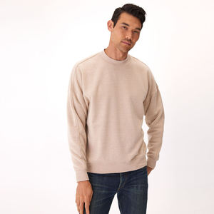 2025 haute qualité 500gsm personnalisé sweat à col rond hiver polaire goutte épaule surdimensionné hommes sweat - Product Image 3