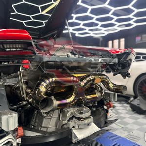 Tuyaux d'échappement en alliage de titane Vortex - soudure à l'échelle de poisson, épaisseur de 1,5 mm pour Lamborghini Huracan Performante/EVO/STO 5,2L - Product Image 6