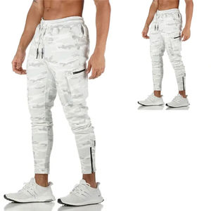 Pantalones de chándal ligeros de lona de algodón con cintura elástica para hombre, hechos a medida, ajustados, para fitness, gimnasio, entrenamiento, moda informal, venta al por mayor - Product Image 5