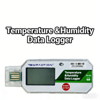 Enregistreur de données de température et d'humidité LCD, thermomètre hygromètre numérique pour la surveillance des entrepôts et des laboratoires, 1 an