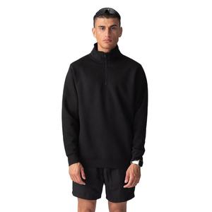 Sudadera Negra de Cuello Redondo para Hombre, de Alta Calidad, Acogedora, de Forro Polar, para Entrenamiento, Casual, Urbana, con Etiqueta Privada y Embalaje Personalizado - Product Image 1
