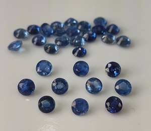 Cianita natural al por mayor 3mm-8mm redondo azul piedra preciosa facetada suelta para la fabricación de joyas color azul - Product Image 6