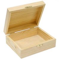 Haute qualité 2025 Logo personnalisé pas cher boîte en bois charnière couvercle solide pin bois souvenir coffrets cadeaux boîte de rangement en bois