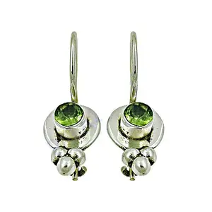 Boucles d'oreilles pendantes en argent 925 plaqué or 18 carats avec péridot et perle pour mariage, fête ou cadeau, bijoux chrétiens pour femmes - Product Image 2