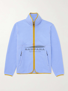 Manteau d'hiver pour hommes, veste polaire de couleur unie avec poches, veste polaire zippée, vestes en polaire Sherpa personnalisées en usine pour hommes - Product Image 4