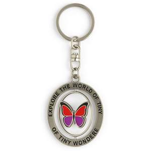 Personalized Zinc Alloy Vintage Cartoon Fashion Spinner Rotating Keyring Novelty Custom Logo Keychain - Product Image 4