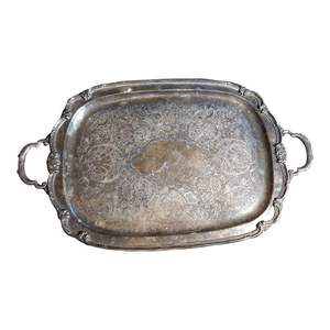 Plateau de service en métal avec finition élégante, parfait pour la maison, le restaurant et l'affichage de table décoratif - Product Image 4