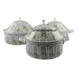 Réchaud alimentaire en métal finition cuir, qualité supérieure, fait à la main, casserole, best-seller, design de luxe, réchaud en métal - Product Image 6