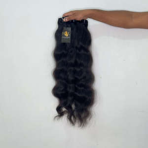 Paquetes de cabello virgen indio al por mayor, paquetes de cabello humano liso con ondas profundas, paquetes de cabello virgen brasileño sin procesar - Product Image 2