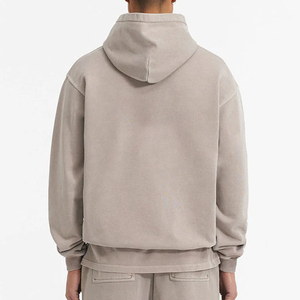 เสื้อมีฮู้ดผ้าฝ้าย100% สำหรับผู้ชายโอเวอร์ไซส์มีกระเป๋าตกไหล่มีฟังก์ชั่นการใช้งานแบบสวมหัวพิมพ์ลายน้ำหนักปรับแต่งได้ - Product Image 4