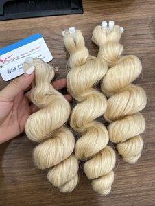 Top Trending Blonde Color Loose wave Weft Vietnamese Human Hair No Shedding No <b>Tangles</b> - Product Image 1