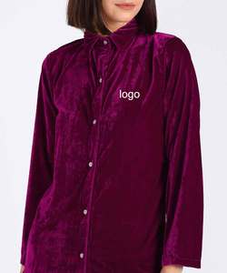 Survêtement en velours pour femmes violet foncé velours velours survêtements deux pièces ensemble hiver femmes entraînement unisexe 2 pièces pantalon survêtement ensemble - Product Image 2