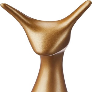 Lujoso oro moderno hecho a mano UV impreso cerámica ciervo familia muñeca estatuilla Oro mate decoración del hogar conjunto boda cumpleaños Diwali - Product Image 4