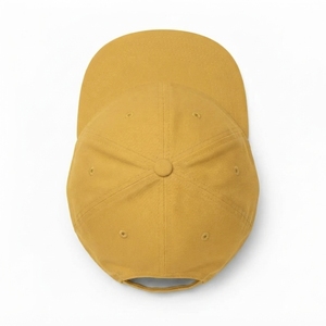 Casquette de baseball brodée 6 panneaux réglable unisexe en coton jaune, chapeau décontracté, logo personnalisé, vente en gros, usine OEM, visière incurvée, en vrac - Product Image 6