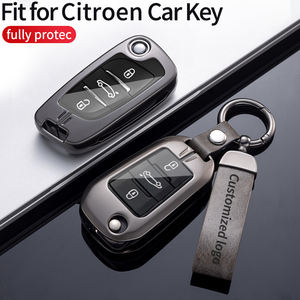 Housse de clé de voiture en alliage de Zinc pour Citroen C8 C4 <span class=keywords><strong>C5</strong></span> C3 C6 pour Peugeot 2008 3008 5008 308 508 407 207 coque Fob Holder Protector - Product Image 3