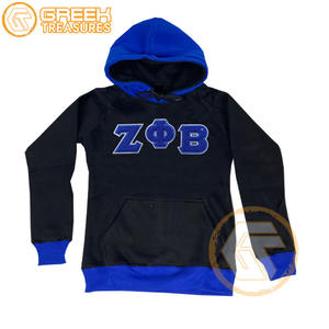 Sudadera con capucha para mujer Zeta Phi Beta con logotipo personalizado, ropa de hermandad informal con estampado de gran tamaño para invierno, novedad - Product Image 3
