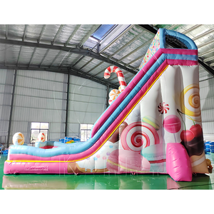 Heavy Duty Tarpaulin <b>Inflatable</b> Bouncing Castle Dual <b>Slide</b> Combo Commercial Grade Indoor Backyard Candy Theme Moonwalk - Product Image 3