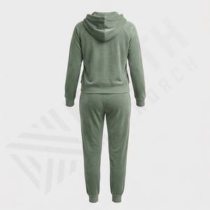 Chándal de Invierno con Capucha para Mujer, Ropa Deportiva, Color Sólido, Alta Calidad, Premium, 100% Algodón, Felpa, Precio de Fábrica, Color Personalizado, MOQ Bajo - Product Image 2