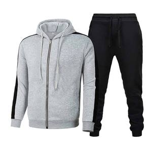 Meilleur survêtement à fermeture éclair à capuche 2 1 pour hommes de haute qualité 100% coton séchage rapide respirant grande taille hiver marques privées - Product Image 2