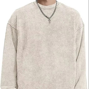 Wholesale Premium Quality Streetwear Heavyweight Acid Wash Sweatshirt Hot Sale New Arrival Acid Wash Sweatshirt For <b>Men</b> - Product Image 1