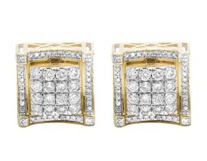 Stylish Half Classic <b>Earrings</b> <b>Set</b> With Lab Grown Round Diamond Studded In 10K <b>Gold</b> Luxury Jewelry For Special Occasions - Product Image 1
