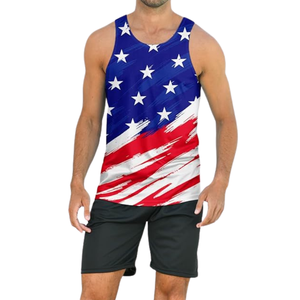 Camuflaje personalizado sublimación impresa hombres ropa deportiva Fitness camisetas sin mangas 100% poliéster gimnasio camisetas sin mangas - Product Image 4