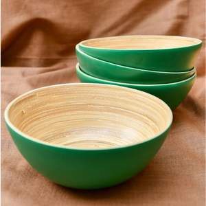 Ensemble de vaisselle en bambou écologique de haute qualité BLFC - Artisanat durable dans différentes tailles et couleurs - Product Image 4