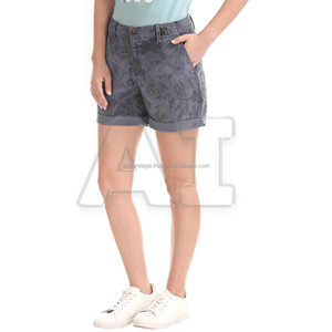 Hot Selling Women's Summer Casual High Waist Wide Leg <b>Shorts</b> Solid Colors with Breathable Button & Flower Decoration Pockets - Product Image 4