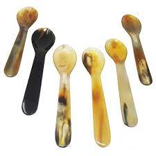 Cucharas de cocina naturales de búfalo/cuerno de buey, regalos de medición de café prácticos hechos a mano indios ecológicos - Product Image 3