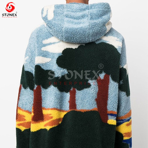 Chaqueta de lana polar marrón hecha a medida de invierno de la mejor calidad para hombre, transpirable, superventas, nuevo estilo impreso al por mayor - Product Image 3