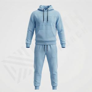 Conjunto Deportivo de Dos Piezas para Hombre, Sudadera con Capucha y Pantalones Jogger, 100% Algodón, Diseño Invernal, Estampado, Transpirable, Venta al Por Mayor - Product Image 1
