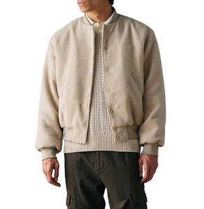 เสื้อแจ็คเก็ตวาร์ซิตี้ผู้ชายผ้าวูล ปักโลโก้ตามสั่ง เสื้อแจ็คเก็ตวาร์ซิตี้พรีเมียมสำหรับขายส่ง วิทยาลัย เบสบอล - Product Image 4