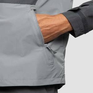 Chaquetas de lluvia cortavientos de lona impermeables de 450g para hombre, ropa deportiva de retales a la moda para exteriores, ropa a prueba de viento con cuello levantado - Product Image 6