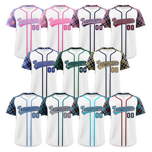 Maillots de baseball unisexes personnalisés en gros, respirants, grandes tailles, vierges, impression numérique, maille antibactérienne, évacuation de l'humidité, 100 % polyester - Product Image 2