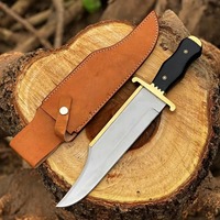 Cuchillo antiguo Bowie vintage, la mejor idea de regalo para él, hoja fija, películas, cuchillos de caza con mango de micarta negro.