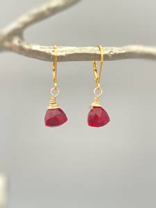 À la mode sensationnel 925 en argent Sterling rubis rouge pierre précieuse boucle d'oreille mode balancent et goutte à la main boucles d'oreilles bijoux - Product Image 2